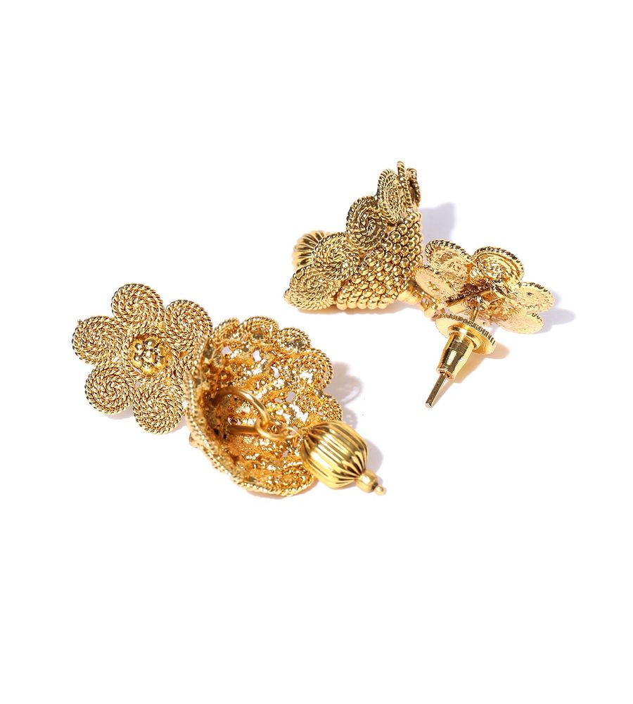 YouBella Gold-Toned Textured Jewellery Set